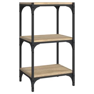 vidaXL B&uuml;cherregal Sonoma-Eiche 40x33x70,5 cm Holzwerkstoff und Stahl