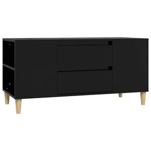 vidaXL TV-Schrank Schwarz 102x44,5x50 cm Holzwerkstoff