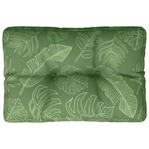 vidaXL Palettenkissen Blattmuster 50x40x12 cm Stoff