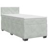 vidaXL Boxspringbett mit Matratze Hellgrau 80 x 200 cm Samt