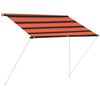 vidaXL Einziehbare Markise 100&times;150 cm Orange und Braun