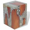 vidaXL Hocker Teak Massivholz und Harz