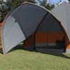 vidaXL Teepee Zelt f&uuml;r 7 Personen Grau und Orange 600 x 600 x 347 cm