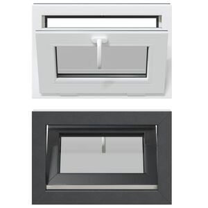 vidaXL Kellerfenster RISOR 60 x 40 cm PVC und Glas Anthrazit