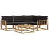 vidaXL Outdoor-Sofagarnitur 5 stk. Wei&szlig; und Schwarz