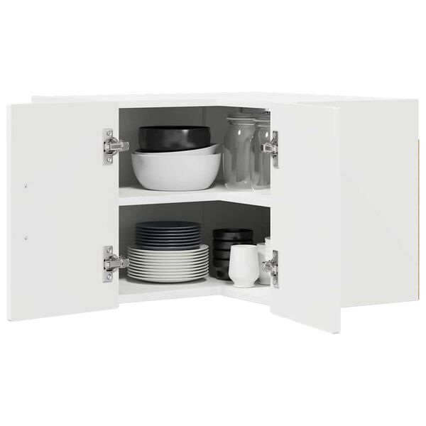 vidaXL K&uuml;chenschrank mit Regal Wei&szlig; 57 x 57 x 40 cm Holzwerkstoff