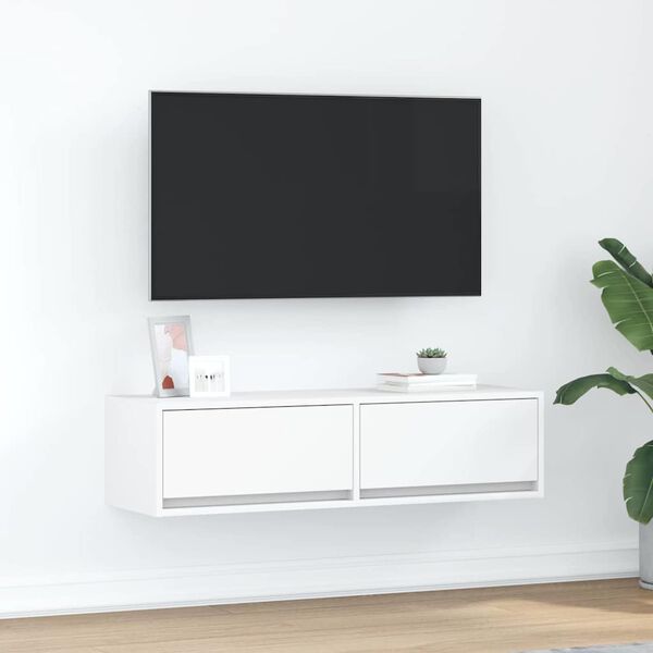 vidaXL TV-Schr&auml;nk mit Schubladen Wei&szlig; 100 x 31 x 25,5 cm Holzwerkstoff