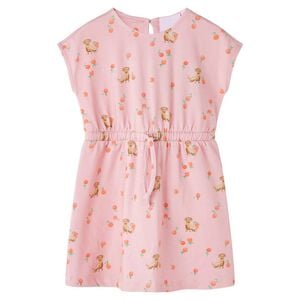 Kinderkleid mit Taillenband Hellorange 116