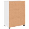 vidaXL Badezimmerschrank mit Speicher Hochglanz Weiß 60 x 35 x 80 cm