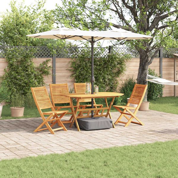 vidaXL Garten Essgruppe 5 pcs Braun Akazie Massivholz