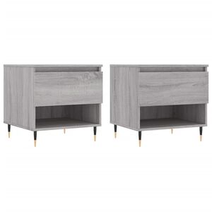 vidaXL Couchtische 2 Stk. Grau Sonoma 50x46x50 cm Holzwerkstoff