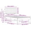 vidaXL Bettgestell mit gepolstertem Kopfteil Hellgrau 100 x 200 cm