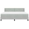 vidaXL Boxspringbett mit Matratze Hellgrau 200 x 180 cm Polyester