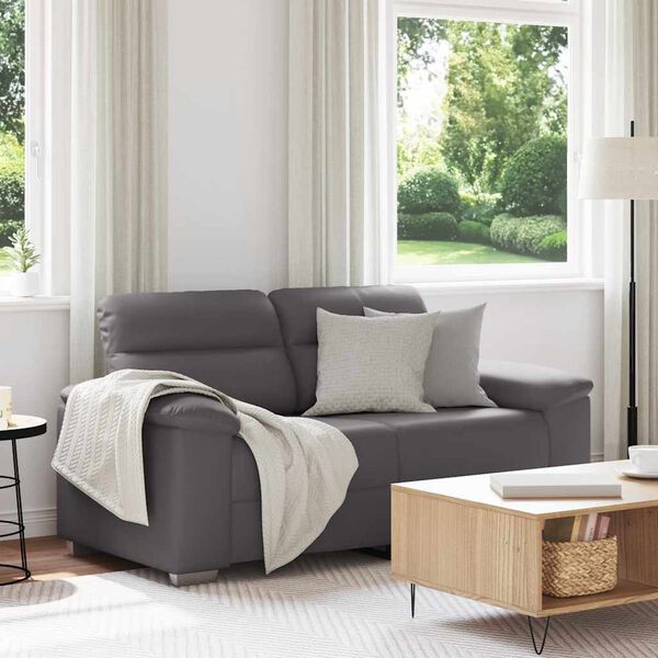 vidaXL 2-Sitzer-Sofa Grau 160x81x84 cm Kunstleder
