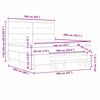 vidaXL Boxspringbett mit Matratze Dunkelgrau 160 x 200 cm Samt