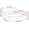 vidaXL Boxspringbett mit Matratze Grau 140x200 cm Kunstleder