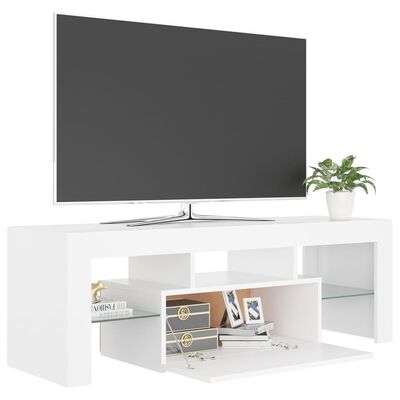 vidaXL TV-Schrank mit LED-Leuchten Weiß 120x35x40 cm