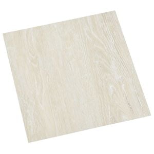 vidaXL Bodenplanken Cremewei&szlig; 5,11 m&sup2; 55 Stk. PVC