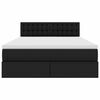 vidaXL Aufbewahrungsbett mit Matratze Schwarz 140 x 200 cm Kunstleder