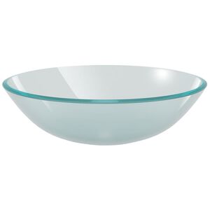 vidaXL Waschbecken Hartglas 42 cm Mattiert