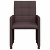vidaXL Esszimmerst&uuml;hle mit Rollen 2 pcs Dunkelbraun 58 x 65 x 94 cm