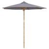 vidaXL Garten-Sonnenschirm Dunkelgrau &Oslash; 240 x 260 cm Bambus