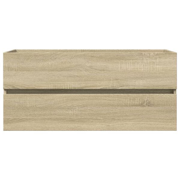 vidaXL Waschbeckenschrank Sonoma-Eiche 100x38,5x45 cm Holzwerkstoff