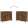vidaXL Sideboard Ger&auml;ucherte Eiche 89,5 x 33 x 82 cm Holzwerkstoff