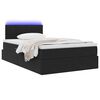 vidaXL Bett mit LED-Lichtleisten Schwarz 120 x 200 cm Samt