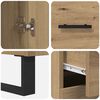 vidaXL Highboard mit Schubladen 2 pcs Artisan-Eiche Holzwerkstoff