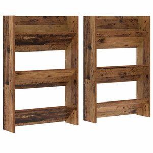 vidaXL Schuhschrank 2 stk. 60 x 18 x 90 cm Holzwerkstoff Altholz