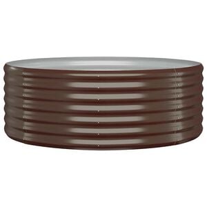 vidaXL Hochbeet Verzinkter Stahl 100x100x36 cm Braun