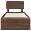 vidaXL Bettrahmen Braun Eichen-Optik 90 x 190 cm Massives Kiefernholz