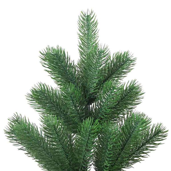 vidaXL K&uuml;nstlicher Weihnachtsbaum Nordmann LED & Kugeln Gr&uuml;n 120 cm