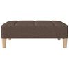 vidaXL Schlafsofa 2-Sitzer mit Hocker & Zwei Kissen Taupe Stoff