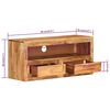 vidaXL TV-Schrank 88x30x40 cm Massivholz Akazie