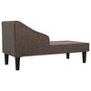 vidaXL Chaiselongue mit Nackenrolle Taupe Stoff
