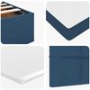 vidaXL Ottoman-Bett mit Matratze Blau 120x190 cm Stoff
