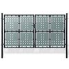vidaXL Schwarzes Einzeltor f&uuml;r Z&auml;une 300 x 150 cm