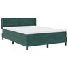 vidaXL Boxspringbett mit Matratze Dunkelgr&uuml;n 200 x 160 cm Samt