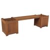Lesli Living Sitzbank mit Blumenkasten 174x40x45 cm Teak-Optik
