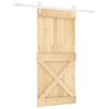 vidaXL Schiebet&uuml;r 95 x 210 cm Massivkiefer (Unbehandelt)