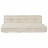 vidaXL Pallet Sofa Kissen 2 pcs Creme 120 x 80 x 38 cm Stoff