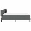 vidaXL Boxspringbett mit Matratze Dunkelgrau 180 x 200 cm Stoff
