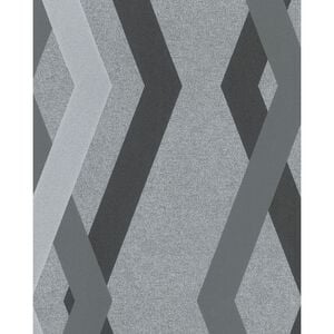 Noordwand Tapete Topchic Graphic Lines Diamonds Grau und Schwarz