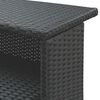 vidaXL 3-tlg. Gartenbar-Set mit Kissen Schwarz Poly Rattan