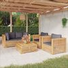vidaXL 5-tlg. Garten-Lounge-Set mit Kissen Massivholz Teak