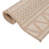 vidaXL Outdoor-Teppich Flachgewebe 100x200 cm Braun Gestreift