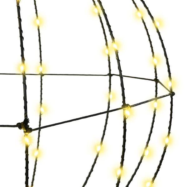 vidaXL Ball mit 192 LEDs 2 pcs Warmwei&szlig; 32 cm Metall
