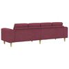 vidaXL Wohnzimmer Couch Weinrot 250 x 77 x 76 cm Polyester